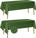 Fokitut 2 Pack Waterproof Rectangle Tablecloth, 60x102 Inch, Stain Resistant and Wrinkle Polyester Table Cloth, Fabric Table Cover for Kitchen Dining, Wedding, Party, Holiday Dinner-Willow