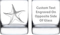 Custom Starfish Rocks Glass - Beach Themed Decor and Decorative Ocean Glassware Gifts for Women and Men - 10.25 Oz Glasses