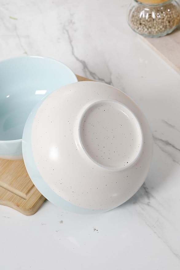 AISBUGUR Cereal Bowls Set of 4, 26oz Large Soup Bowls for Kitchen, Ceramic Serving Bowls for Oatmeal, Salad, Pasta, Soup, Dessert, Dishwasher & Microwave Safe, Blue