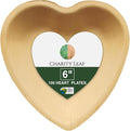 Charity Leaf Disposable Palm Leaf 6" Heart Plates (100 pieces) Bamboo Like Serving Platters, Disposable Boards, Eco-Friendly Dinnerware For Weddings, Catering, Events