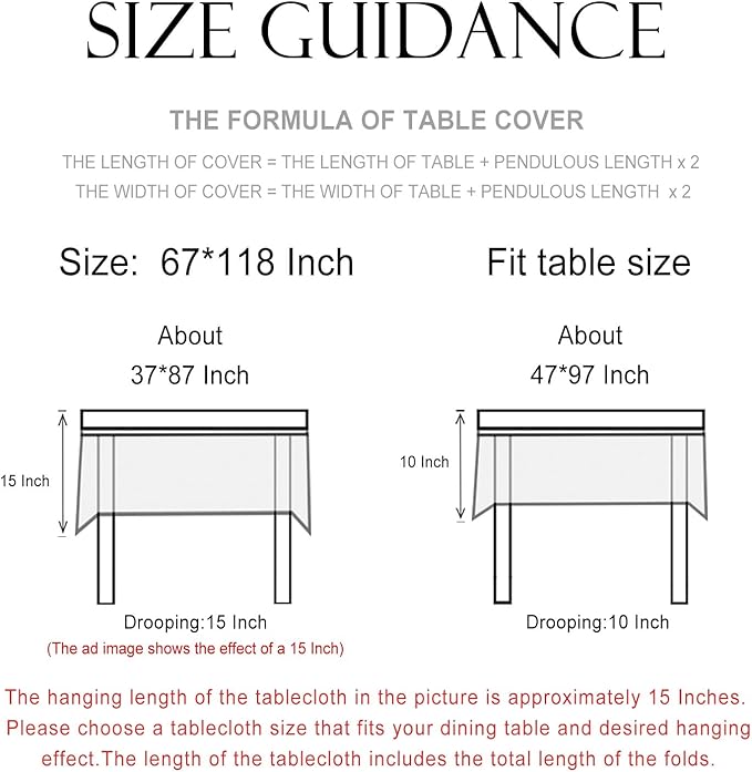 patdrea Designer Vintage Blue Rectangle Extra Long Tablecloth,Leaves Pattern Breathable Floral Table Cloth,French Table Cover for Kitchen Dining Christmas,Thanksgiving,Party,67"x118"-Ivar B