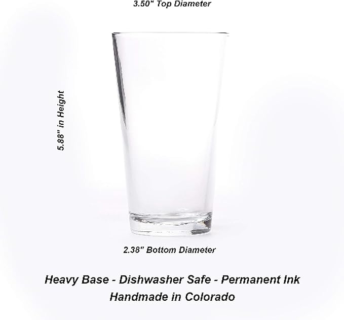 Black Lantern Nature Themed Pint Glasses Set of 2 – Pint Glasses in Unique Designs for Craft Beer Enthusiasts - (Set of Two 16oz. Glasses) - Beer Glasses for Nature Lovers (Mountain Camping)
