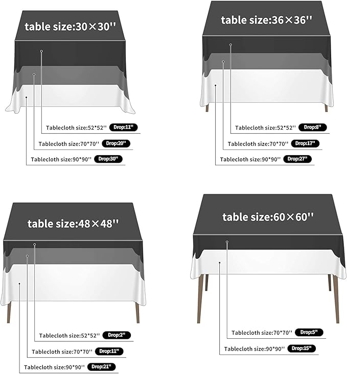 Fokitut 2 Pack Waterproof Square Tablecloth, 90x90 Inch, Stain Resistant and Wrinkle Polyester Table Cloth, Fabric Table Cover for Kitchen Dining, Wedding, Party, Holiday Dinner-Emerald