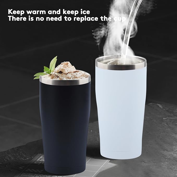 8 Pack Travel Coffee Tumbler 30 oz, Stainless Steel Mug with Lid and Straw, Insulated Cup for Water, Tea, Hot and Cold Drinks (Mixed color)