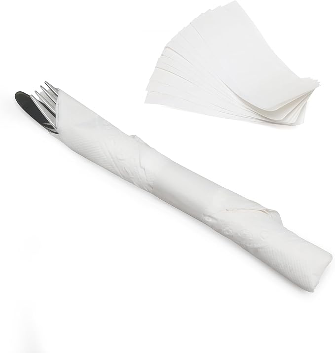 Huron Paper Napkin Bands, Self-Sealing Ring, 1 1/2" x 4 1/4" White (2500 pcs)