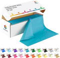 54 Inch X 200 Feet Plastic Table Cover Roll with Convenient Slide Cutter, Disposable Plastic Table Cloth Roll with Cut-to-Size Design for Weddings, Banquets, Parties (Turquoise)