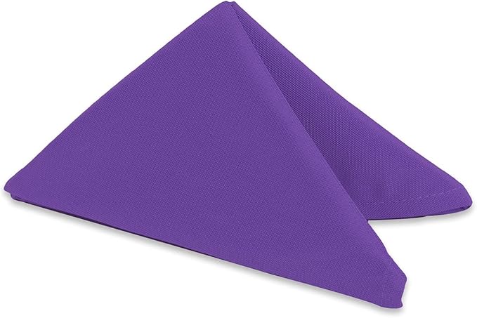 Polyester Cloth Napkins - Washable Soft Table Linens - Durable & Elegant for Dining, Restaurants, Weddings, Events, Rentals, Banquets, & Parties - Premium Quality Set of 250, Purple, 20"x20"