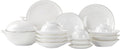 Fine Bone China Dinnerware Set,Porcelain&Ceramic Dinnerware Sets,Bone Stoneware&Ceramic Cookware Tableware Set Includes Dinner Plates|Spoons|Pasta Bowls|Soup Pot|Chopsticks (70PCS * 10-Person Set)