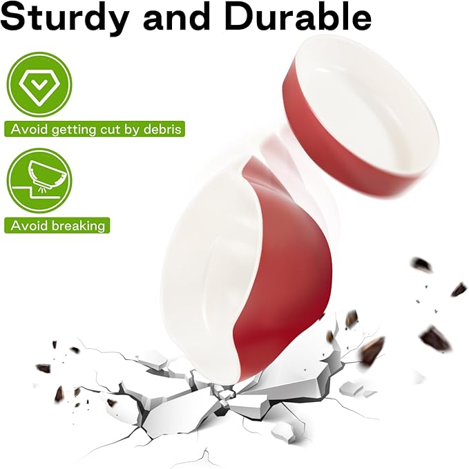 LivLab Mker Snack bowls for adults,Pistachios bowl with shell storage,sunflower seed bowl,Red