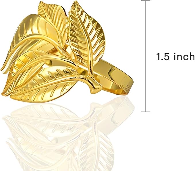 Decozen Set of 8 Gold Napkin Rings in Turtle Design Festive Table Decor Setting for Holiday Wedding, Birthday, Kitchen, Home Decor Housewarming Gift - Mothers Day Decorations