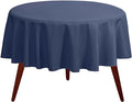 Gee Di Moda Round Tablecloth - 108 Inch Navy Blue Round Table Cloth for 48 to 72 Inch Round Tables - Heavy Duty Washable Fabric - for Buffet Table, Holiday Party, Dinner, Wedding & Baby Shower