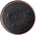 Heika 6 Inch Black Matte Stoneware Plate, Coupe Style, Commercial Kitchen, Textured Design, 12 per Case