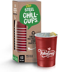 16 oz. Party Cups 'Happy Valentine's Day' Heart Design for Cold Drinks, Durable, Disposable, Recyclable, Made in USA, Red, 12 Count