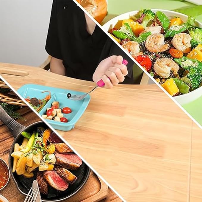 Adaptive Utensils Set for Hand Tremors,Arthritis and Parkinsons -Weighted Silverware with Non-Slip Handle to Easy Grip,Eating Flatware for Elderly Use (Left hand 1fork+1spoon=1set,Pink)