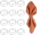 Napkin Rings, 12PCS Metal Spiral Napkin Buckles, Modern Minimalist Dining Table Decorations for Daily Use, Christmas, Wedding, Dinner, Party, Banquet