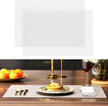 2-Pack Extra Thick Silicone Counter Mats - 24”x16” Large Heat Resistant Kitchen Countertop Protector, Non-Slip Hot Pad Trivet for Air Fryer, Hot Pots & Pans, Coffee Maker(White Translucent)