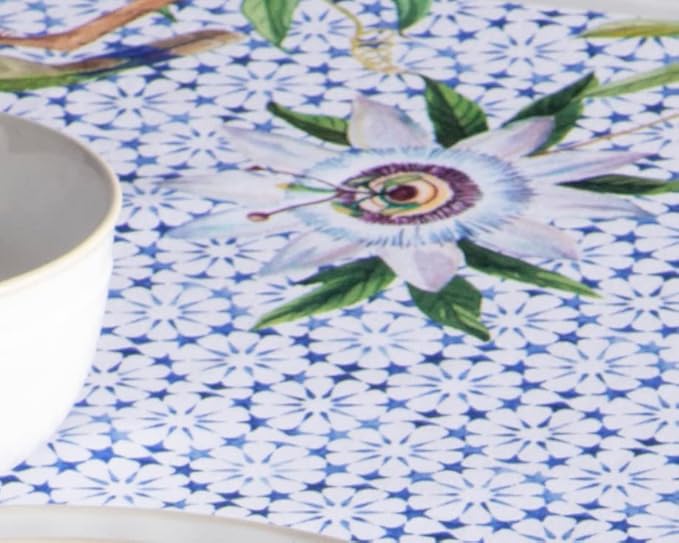 Maison d' Hermine Table Cloth Rectangle Table 100% Cotton 70 x 120 Inches Tablecloth Reusable Decorative for Dining Room Farmhouse Home Valentines Day Decorations Spring Summer - Passiflora
