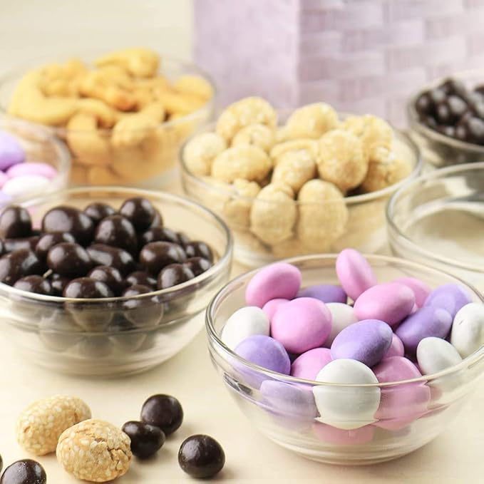 Mini 3.5 Inch Glass Bowls - Perfect for Prep, Dips, Nuts, or Candy - Set of 12