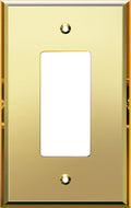 LIDER Reflective Acrylic Decorator Wall Plate, Mirrored Light Switch Plate, Plexiglass Outlet Cover, Acrylic Glass, Oversized 1-Gang 5.25" x 3.44", LWP-31O-AGD, Gold