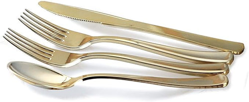 " OCCASIONS " 320pcs set (40 Guests)-Extra Heavyweight Vintage Wedding Disposable/Reusable Plastic Plates -40 x 11'' + 40 x 8.25''+Silverware+Cups+Napkins (Chateau in Pink Blush)