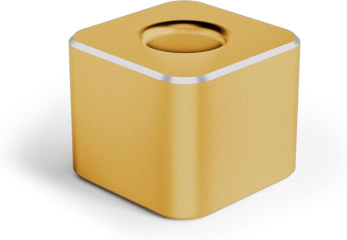 Aluminum Single Hole Pen Stand - Durable Fountain Pen Holder for Desk Display, Non - Slip Base, Minimalist Office/Home Organizer(Gold,1P)