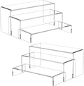 Ouskr 6 Pcs Acrylic Risers for Display, 8.8 In Large Acrylic Display Riser, Clear Display Stands for Shelf Dessert Cupcake Candy Food Tabletop Collectibles Product Bar Action Figure Jewelry Showcase