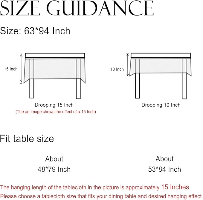 ISAENNE Designer Christmas Linen Long Rectangle Tablecloth,Light Beige Western Table Cloth,Wrinkle Resistant Decor Tablecloths for Dining Thanksgiving Kitchen Christmas,63"*94"-Carol G