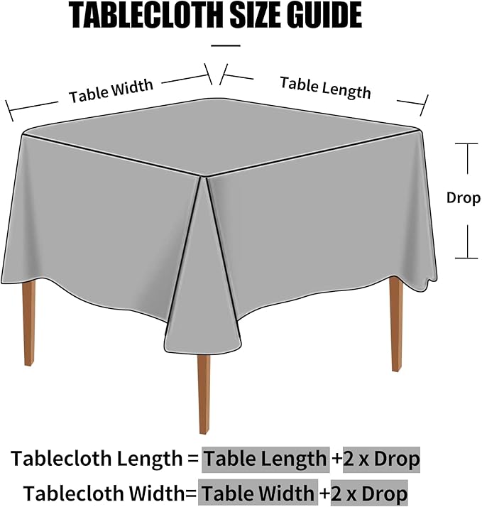 Smiry Square Table Cloth, Waterproof Heavy Duty Vinyl Tablecloths, Wipeable Washable Table Cover for Kitchen and Dining Room (Coffee, 70" X 70")