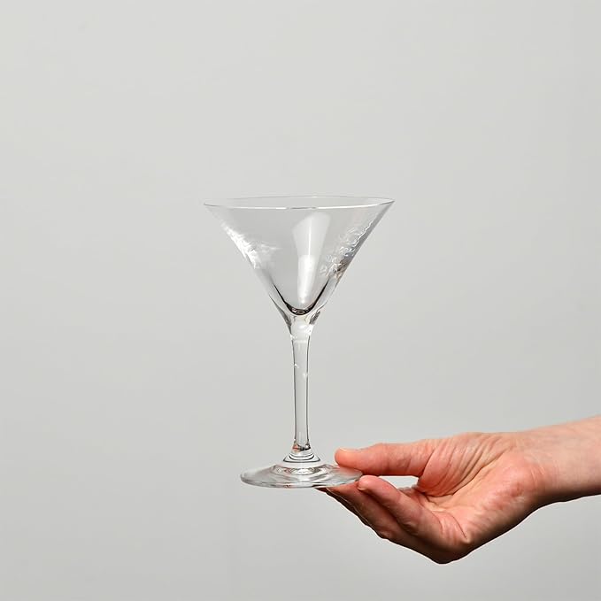 Krosno Martini Cocktail Glasses, Set of 6, 8.1 oz, Avant Garde Collection, Ideal for Cocktails, Frozen Desserts, Dishwasher Safe, Made in Europe