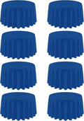 8 Pack Round Tablecloth 90 Inch Royal Blue Tablecloth for Round Tables, Washable Polyester Table Cloth Stain and Wrinkle Resistant Decorative Table Cover for Wedding Party Dining Banquet