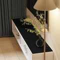 Dresser Protector Mat - 20x78 Inch Waterproof Easy to Clean Can Conceal Flaws Protector The Table Top from Scratches Used for Coffee Table Dresser(Black+Black 20x78)