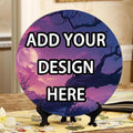Personalized Ceramic Decorative Plate Customizable Photo Text Logo Printed for Wall Hanging or Table Decor Perfect Memorial Gifts for Anniversary or Birthday CP-144696754248036