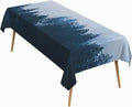 54x78 Inch Nature Rectangular Tablecloth Tall Tree Forest Table Cloth Waterproof Durable Table Cover for Holiday Picnic Outdoor BBQ Decor