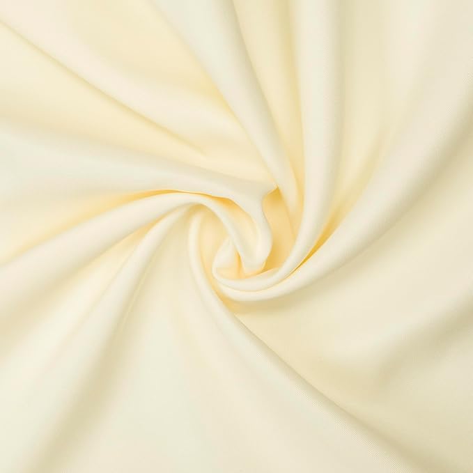 Gee Di Moda Round Tablecloth - 132 Inch Ivory Round Table Cloth for 72 to 96 Inch Round Tables - Heavy Duty Washable Fabric - for Buffet Table, Holiday Party, Dinner, Wedding & Baby Shower