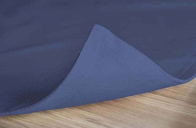 Calicot Placemats Set of 6 100% Cotton Washable Cloth Place Mats, Reusable Table Mats for Spring/Summer & Thanksgiving Christmas Decorations Kitchen Dining Party Wedding (Blue Grey, 13" x 19")