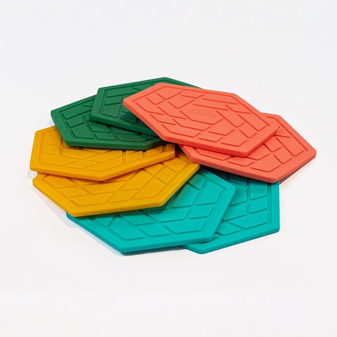 Silicone Drink Coasters Set of 8,Flexible & Heat-Resistant - Perfect for Home Decor & Table Protection (Variety Mix 8)