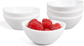 3 OZ White Dipping Bowl Set of 6, Opal Glass Small 3.5 inch Soy Sauce Dish, Mini Serving Pinch Bowls for Condiment Sushi Bread Ketchup BBQ Party