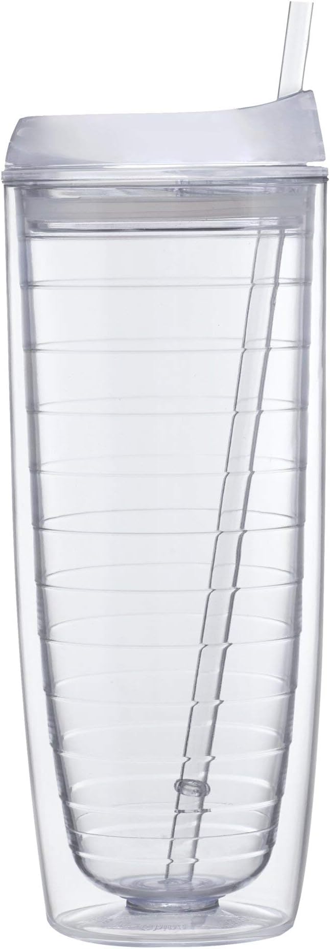 DISCOUNT PROMOS Tall Orbit Acrylic Tumblers 20 oz. Set of 10, Bulk Pack - Perfect for Iced Coffee, Soda, Other Hot & Cold Beverages - Clear