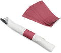 Huron Paper Napkin Bands, Self-Sealing Ring, Extra Long 1 1/4" x 6" Burgundy (2500 pcs)