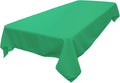 LA Linen Polyester Poplin Washable Rectangular Tablecloth, Stain and Wrinkle Resistant Table Cover 60x90, Fabric Table Cloth for Dinning, Kitchen, Party, Holiday 60 by 90-Inch, Jade