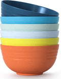 Homestockplus [Set of 6] 68 Oz Salad Bowls Large Serving Bowls Unbreakable Ramen Bowl for Salad, Soup, Ramen, Noodle, Oatmeal, Snack Apply to Kitchen, Freezer,Dishwasher & Microwave Safe