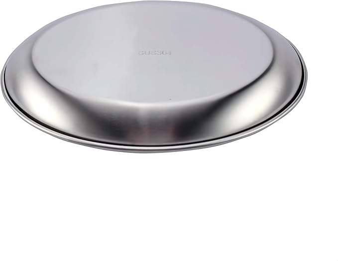 SHENGOCASE 4-Pack 7.3" Extra Wide Oval Shallow Cat Food Bowls Dish, Cute 304 Stainless Steel Anti Whisker Fatigue Plate,Whisker Friendly & Relief Plate for Big Cats (Without Mat)