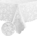 Smiry Rectangle Table Cloth, Waterproof Heavy Duty Vinyl Tablecloths, Wipeable Washable Table Cover for Kitchen and Dining Room (White, 70" X 108")