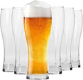 Krosno Tall Beer Pint Glasses, Set of 6, 16.9 oz, Chill Collection, Beer Tatsing, Lager, IPA APA Glasses, Dishwasher Safe, Made in Europe
