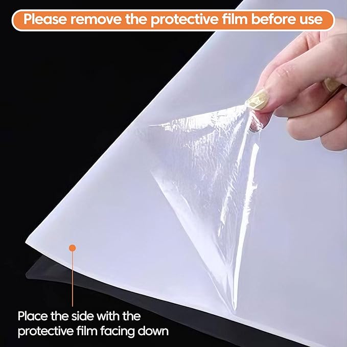 Large Silicone Mats for Kitchen Counter,12"x72" Cuttable Silicone Roll for Silicone Heat Resistant Mat Silicone Placemat Cabinet Liner,New Skin-Friendly Material Countertop Protector,Translucent