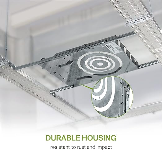 ASD New Construction Mounting Plate with Round Holes - 3/4/6 Inch Adjustable LED Recessed Lighting Housing with Extendable Hanger Bars, Shallow Wafer Light Bracket, Mounting Kit with Notches, 6 Pack