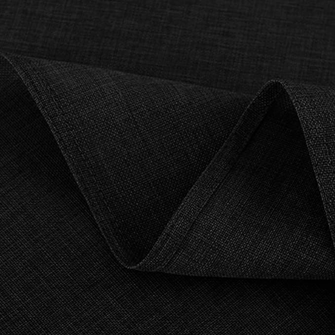 Softalker Black Tablecloths Rectangular 84x60 inch Linen Textured Table Cloth Waterproof, Stain and Wrinkle Resistant, Outdoor Table Cloth for 6 Foot Rectangle Tables Decor for Party Holiday Birthday