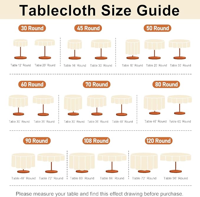 JIUZHEN Round Table Cloth Faux Linen Farmhouse Tablecloth Wrinkle and Stain Resistant Decorative Fabric Table Cover for Kitchen, Dining Room, Parties and Camping, Beige, 120 Inch Round