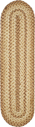 Homespice Cookie Dough Jute Braided Oval Table Runner,Country Rustic Decor, Brown 11x36 - Farmhouse Dining Table Accessories - Rich Colors, Easy to Clean, Durable and Protects Furniture