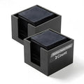 Restaurantware Black Bamboo Napkin Holder Bundle of 2 Square Organizer 5.5 x 5.5 x 4 Inches Cocktail Caddy Durable Open-Top Tray Black
